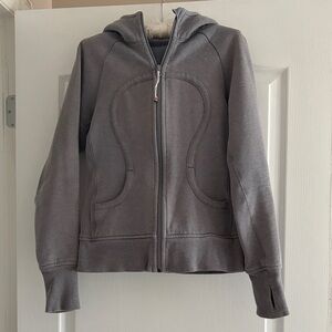 Women’s Lululemon Scuba Glitter Gray Hooded Zip Jacket